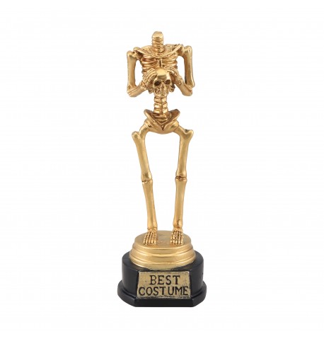 Trophée squelette meilleur costume Halloween 18 cm