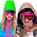Lunettes de ski 80's fluo