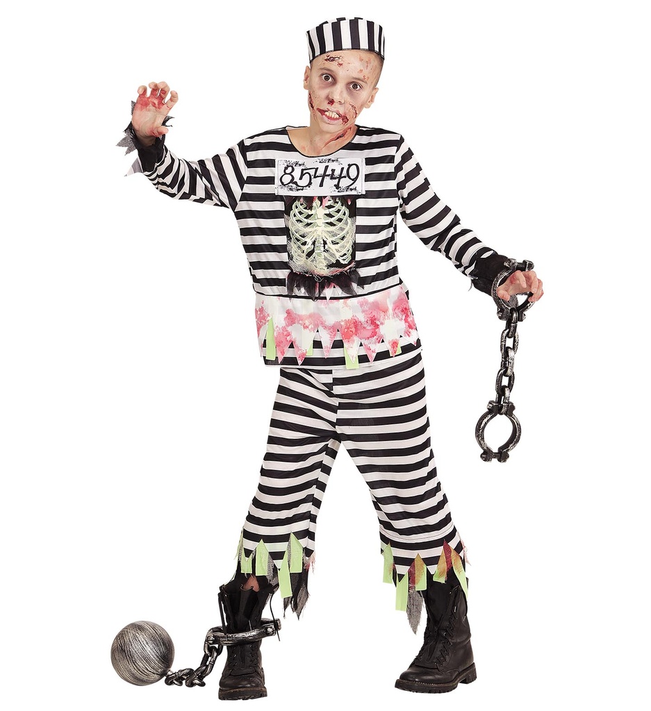 [WID07516] Déguisement de prisonnier zombie pour garçon (5-7 ans /128 cm)