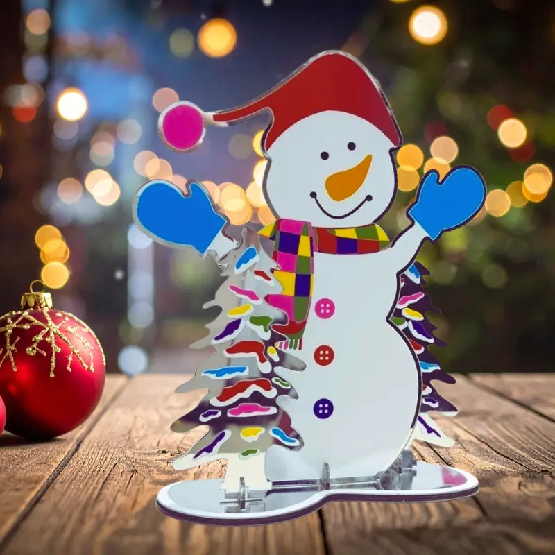 Bonhomme de neige effet miroir