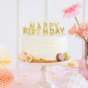 Bougies dorées "Happy Birthday" 2,5 cm