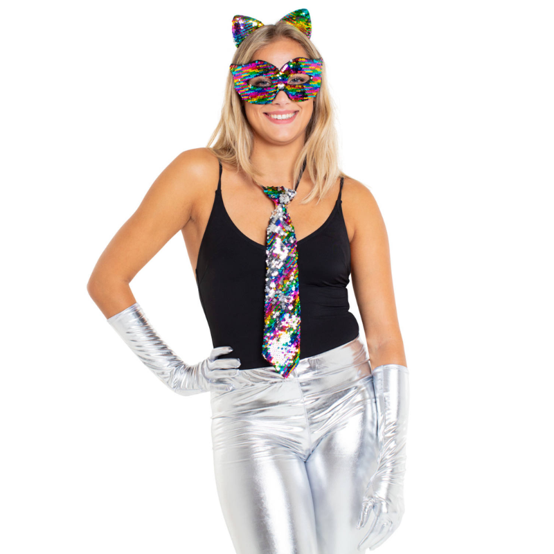 Tiare Katze Glitzer wendbar mehrfarbig