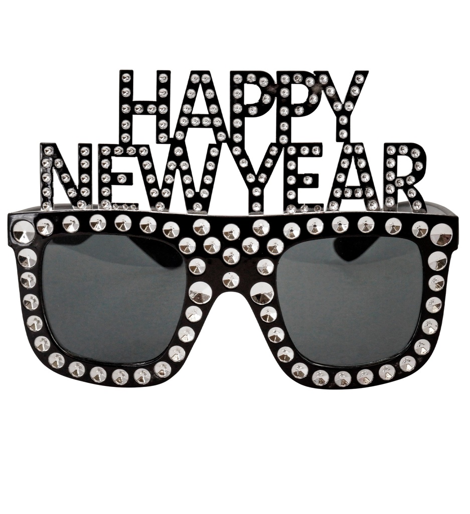 Lunettes noires "Happy New Year"