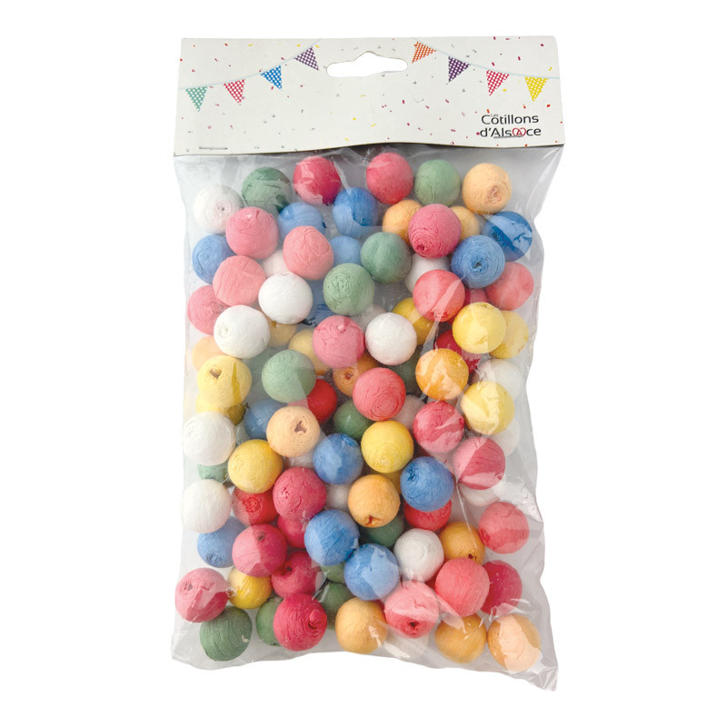 100 boules à sarbacanes multicolores