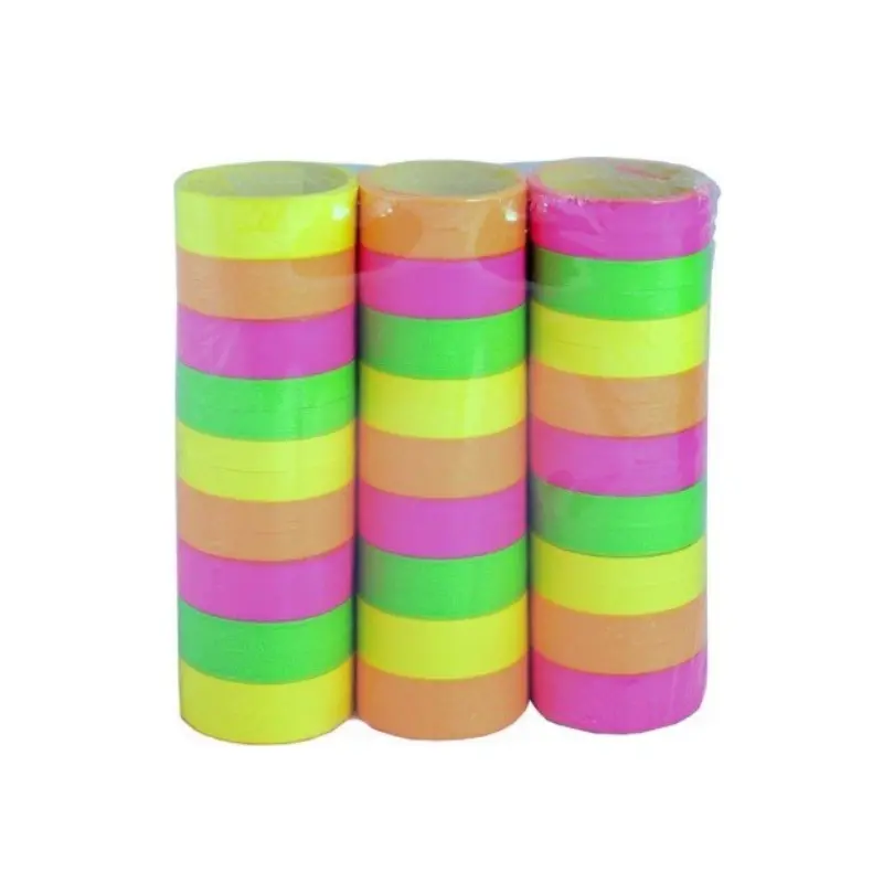 Rouleaux de serpentins fluo