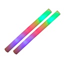 Set 2 batons mousse 48 cm lumineux LED multicolores, piles fournies
