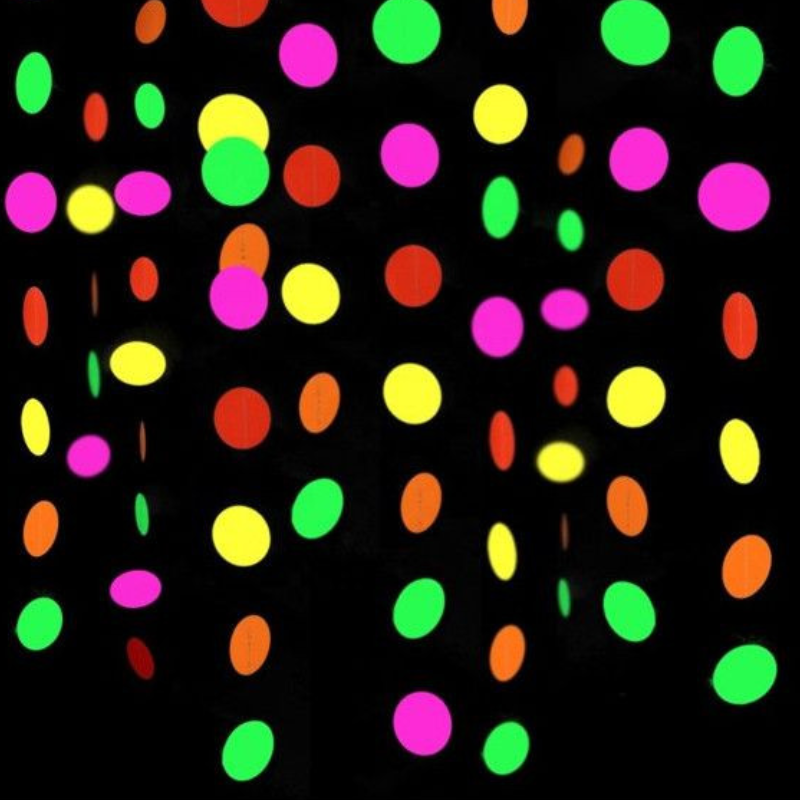 4 Guirlandes fluo néon UV