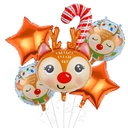 Bouquet de 6 ballons Renne de Noel 