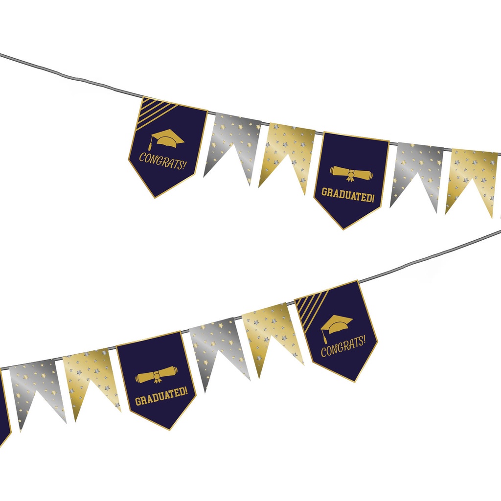 Guirlande de Drapeau Graduation/ Diplômé 6 m