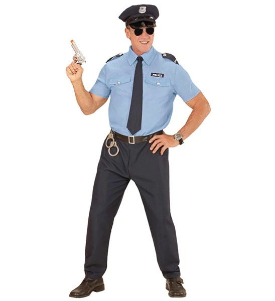 [WID04031] Polizistenkostüm für Herren (S)