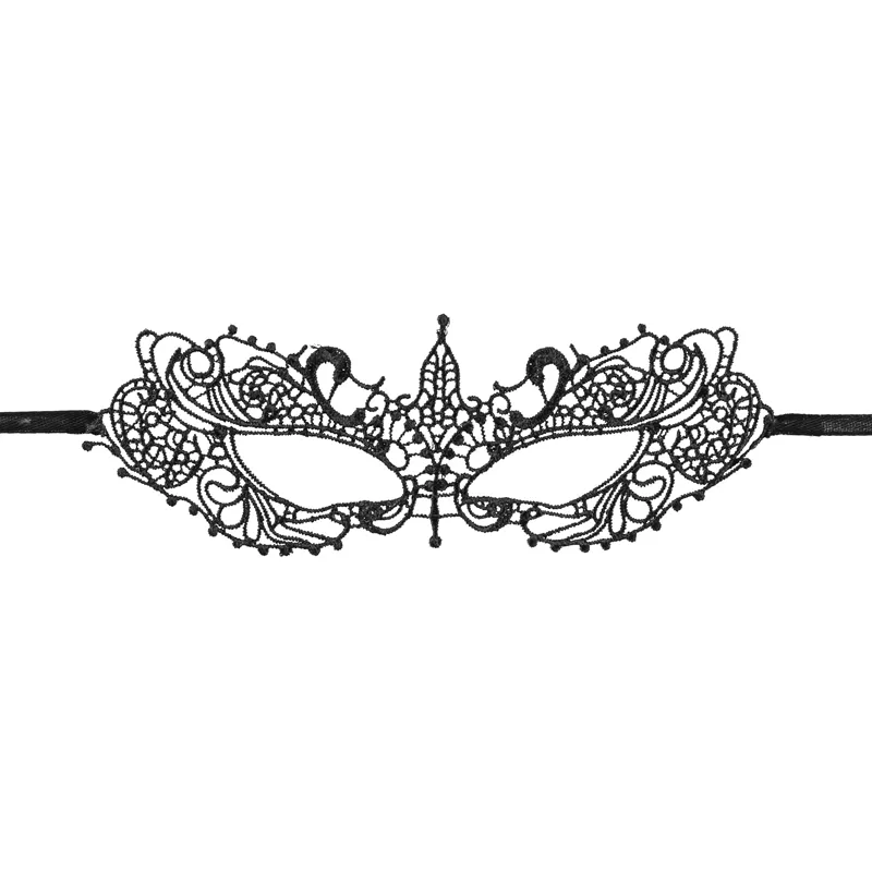 Masque noir en dentelle 