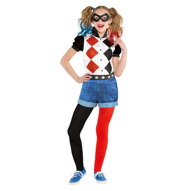 [AMS9906095] Harley Quinn-Kostüm für Mädchen (8-10 ans /140 cm)