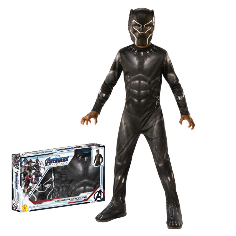 [RUB155111M] Black-Panther-Kostüm für Jungen, Deluxe-Box (5-6 ans)