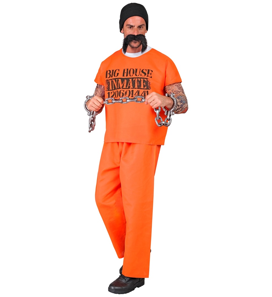 Déguisement homme prisonnier orange
