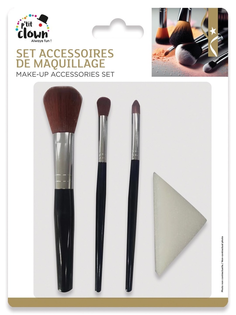 Set de pinceaux et éponge de maquillage