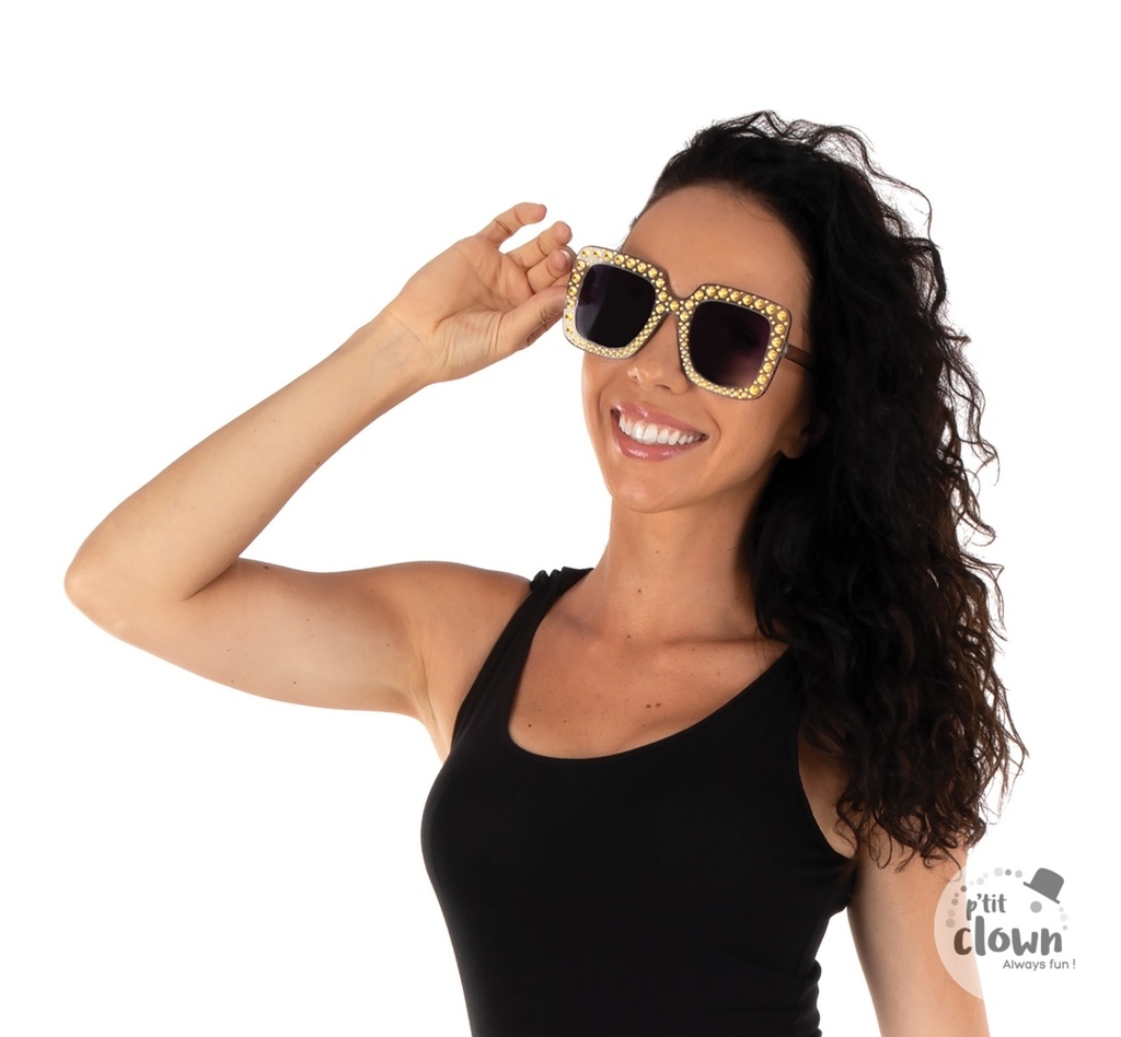 [PCL23726] Gold disco glasses