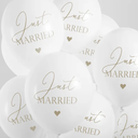 6 ballons latex 30 cm "Just Married" 