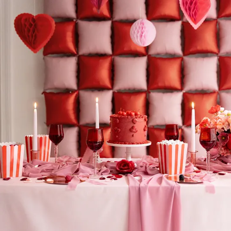 6 Boîtes à Popcorn rouge et rose