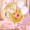 Ballon bague dorée 95 cm