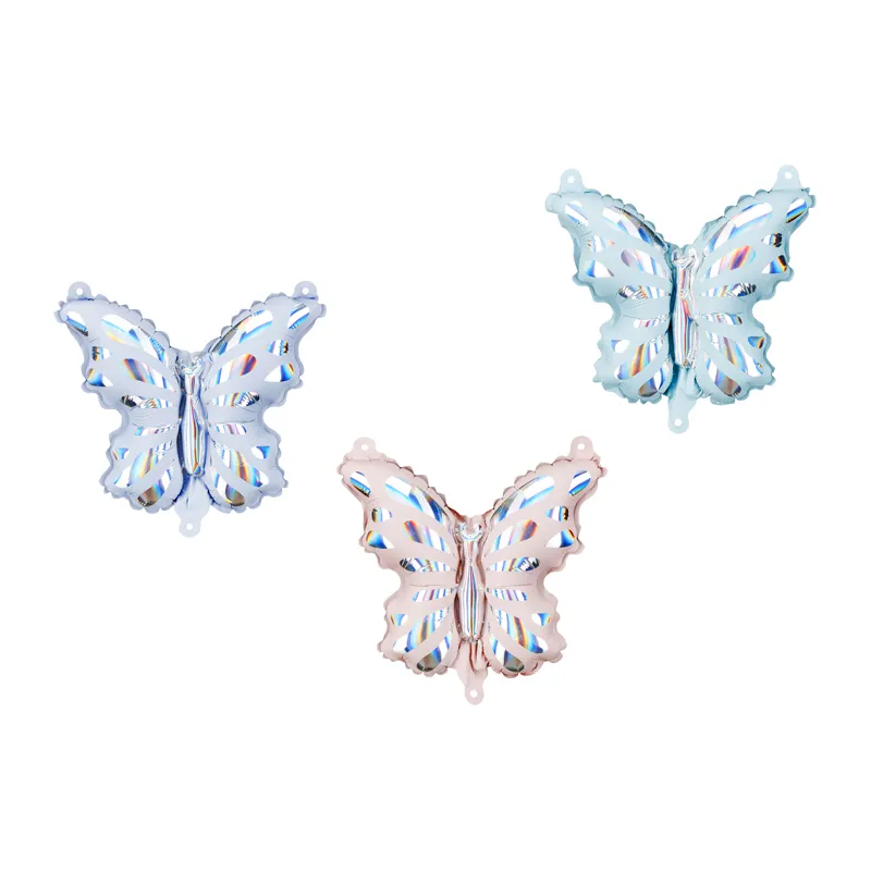 [PARFB253-3] 3 ballons Papillons 9" en aluminium