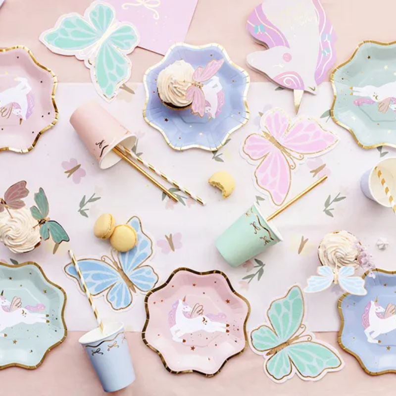 12 Serviettes Papillons 16 cm