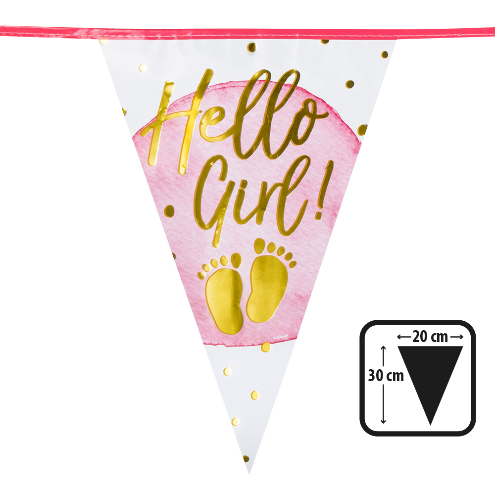 [BOL53230] Guirlande fanions Hello Girl 6m