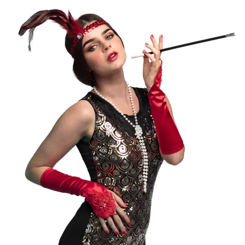 [BOL64348] Set accessoires Gatsby rouge