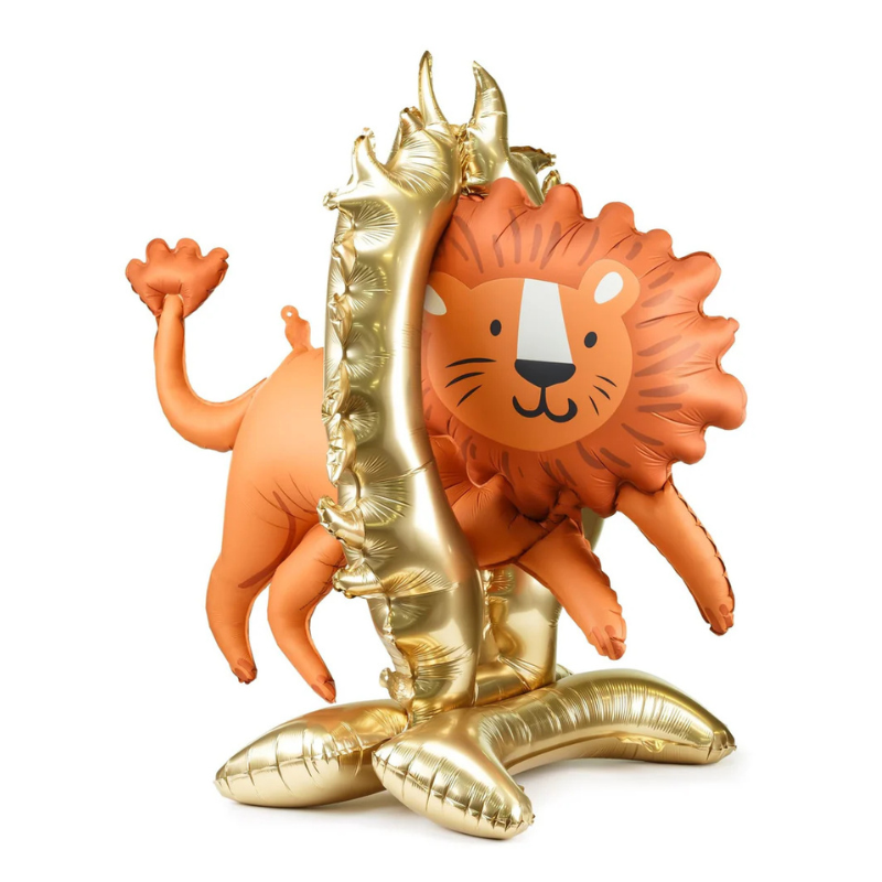 Ballon sur base Lion et cerceau 97 cm