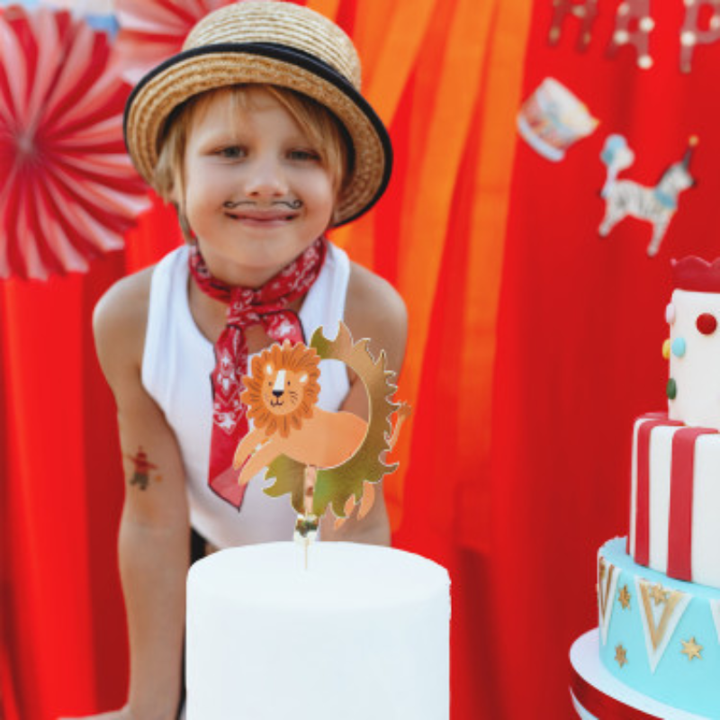 [PARKPT77] Cake topper lion - Cirque 