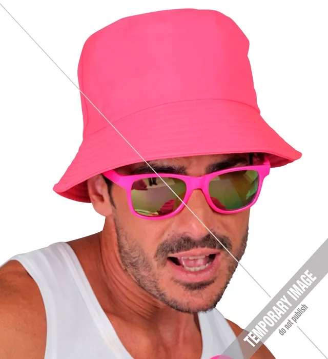 Chapeau bob rose fluo