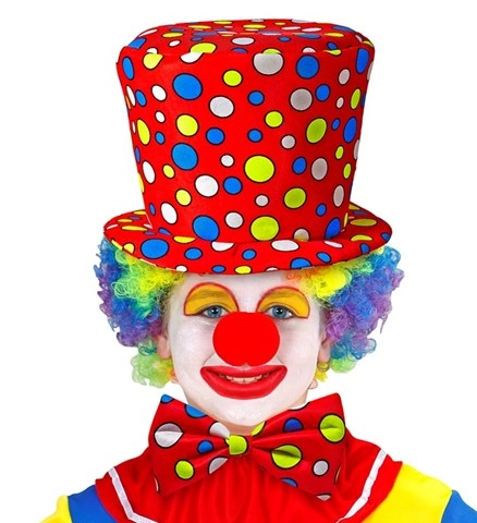 [WID91431] Set de clown pour enfant : haut-de-forme et nœud papillon (Rouge)