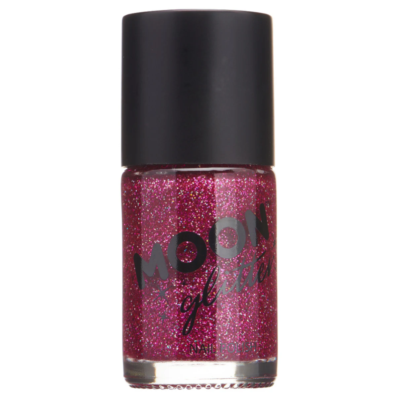 [SMIG07077] Holographic Fuchsia Nail Polish 14ml - Moon Glitter