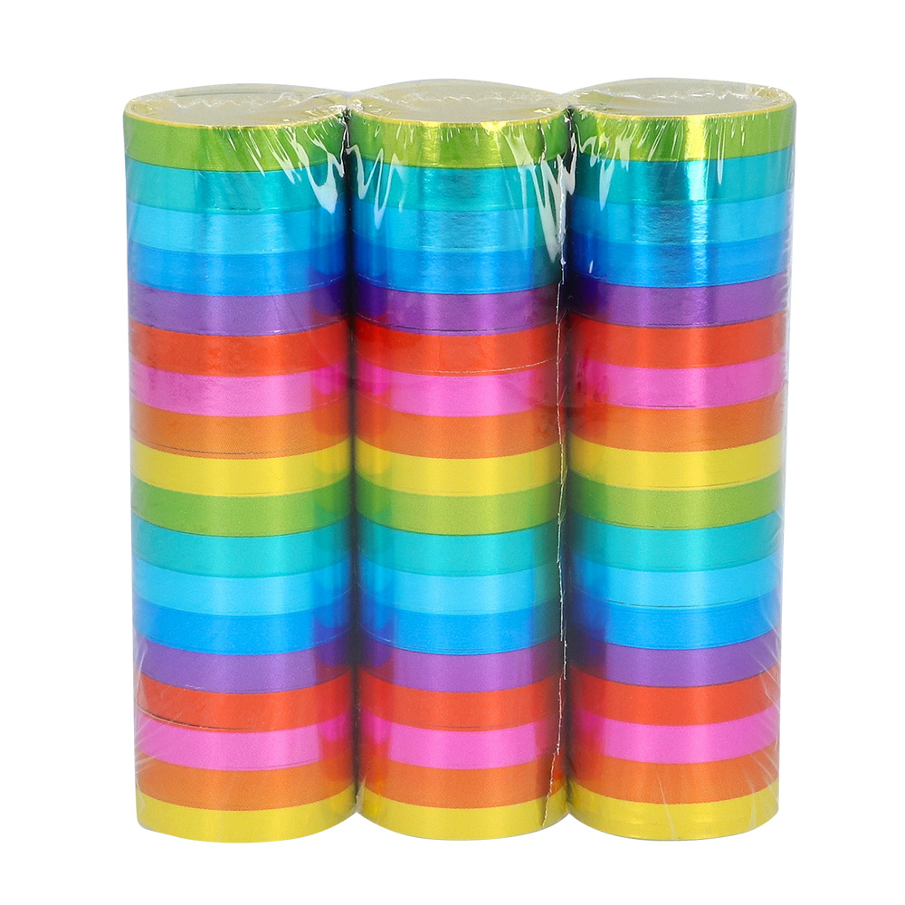[BOL44746] 3 Rollen Papier-Luftschlangen Regenbogen