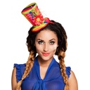 Serre-tête mini chapeau avec fleurs et plumes