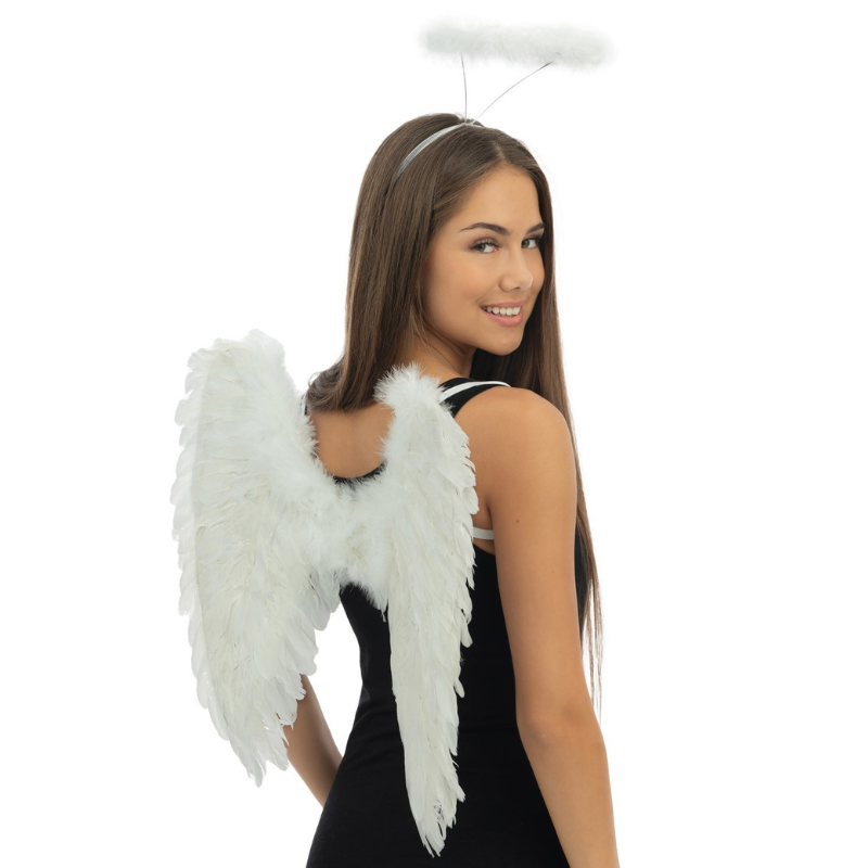 [PCL80161] Wings angel in feathers 50 x 50 cm (Blanc)