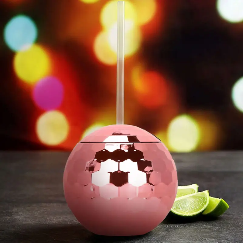 Gobelet boule disco rose gold