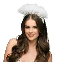 Serre-tête 'Bride' perles, strass et tulle