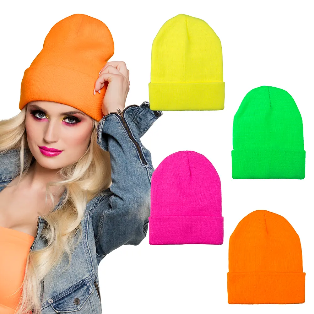 Bonnet fluo 4 couleurs assorties