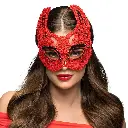 Red Lace Demon Mask