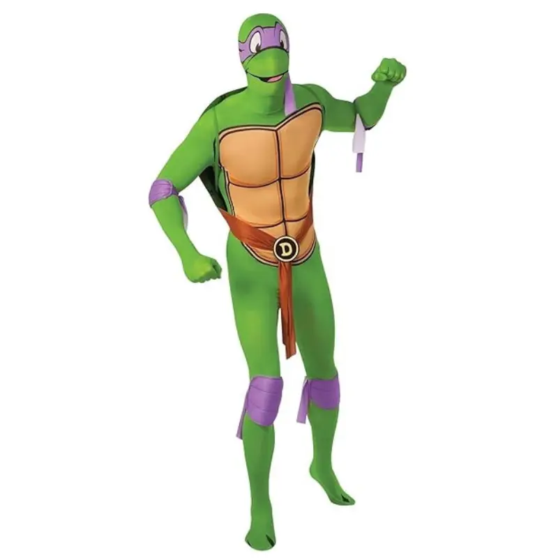 [RUB887452M] Ninja Turtle™ Ganzkörperkostüm für Herren (M, Violet)