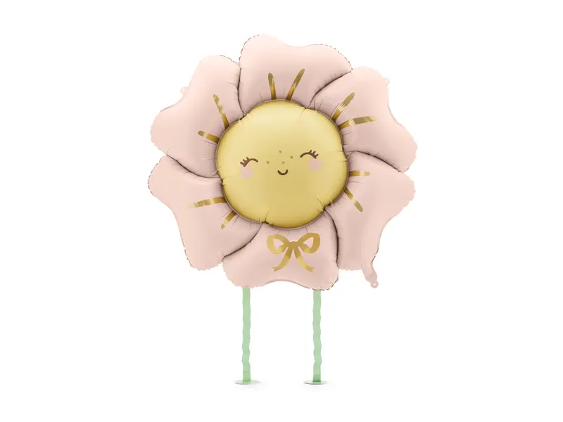 Ballon en aluminium Fleur, 104x104 cm, rose vif
