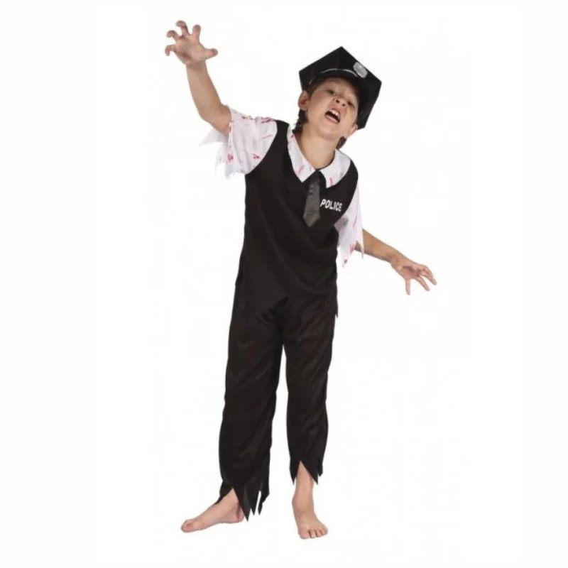 [PCL98107] Déguisement de policier zombie pour garçon (5-6 ans)