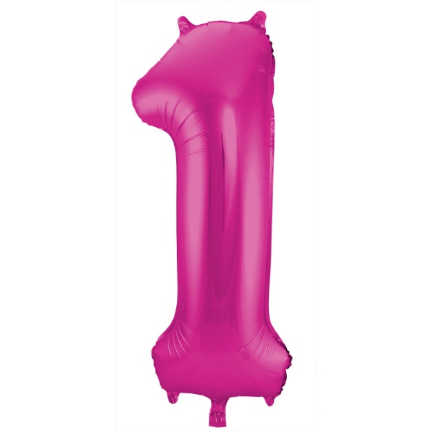 Ballon chiffre magenta - 86 cm