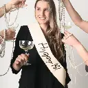 Echarpe anniversaire crème et noire - 18 ans