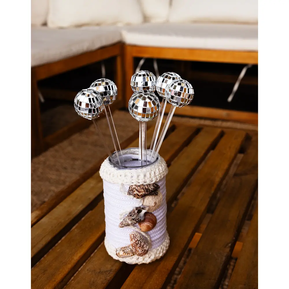 6 Bâtonnets boules Disco