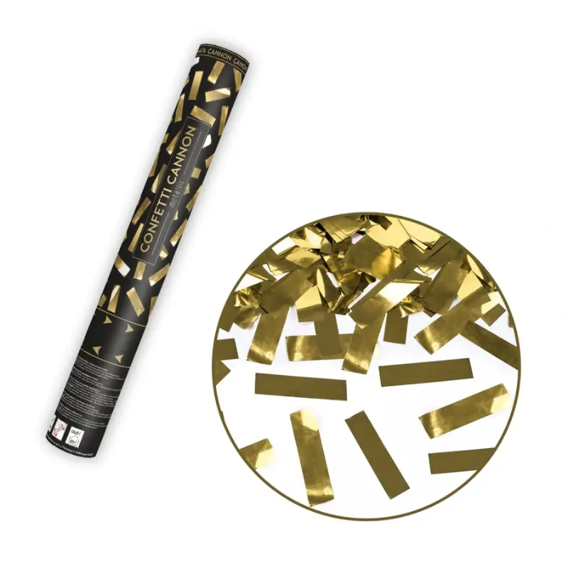 Canon à confettis - or métalisé