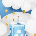Bougie chiffre 1 bleue avec couronne 