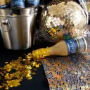 Canon à confettis dorés - 20 cm