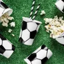 6 Gobelets en papier Football 260 ml