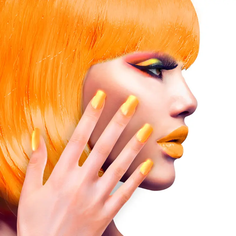 Set de 12 faux ongles néon auto-adhésifs